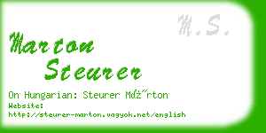 marton steurer business card